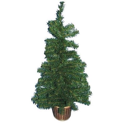 Round Rattan Basket Base 24 Inch Christmas Tree With 60 Branch Tips