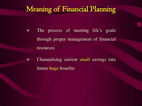 Financial Planning For Individuals Ppt Download