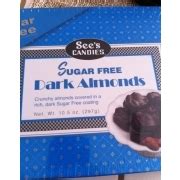 See's Candies Sugar Free Dark Almonds: Calories, Nutrition Analysis ...