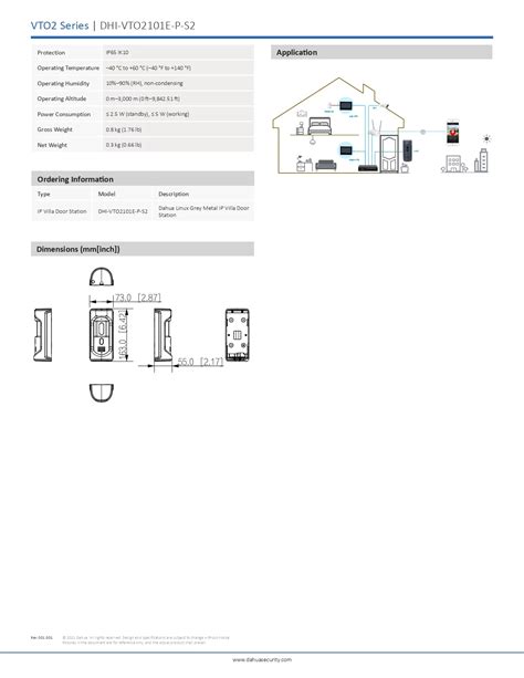 Dahua DHI VTO2101E P S2 Villa Outdoor Station 2 MP