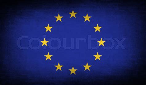 Flag Of European Union With Old Stock Image Colourbox