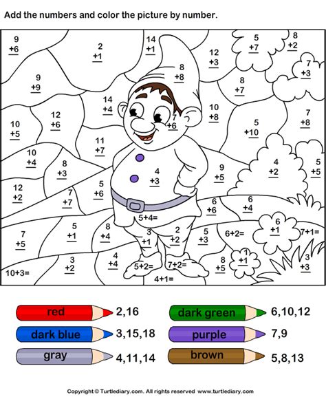 Color And Addition Worksheets