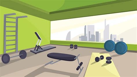 Free Vector Gym Interior Illustration