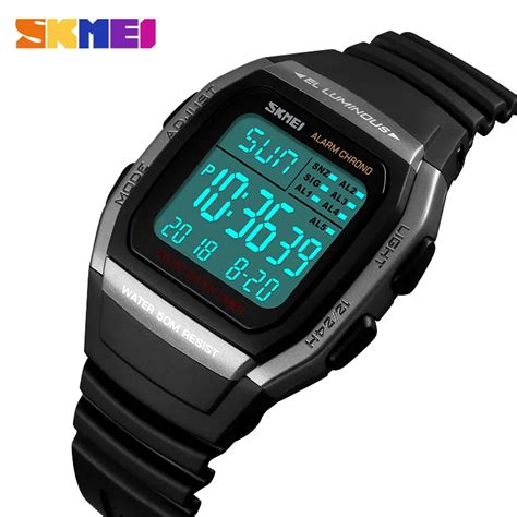 Skmei Digital Dual Time Sport Herren Uhren Chrono Countdown M Nner