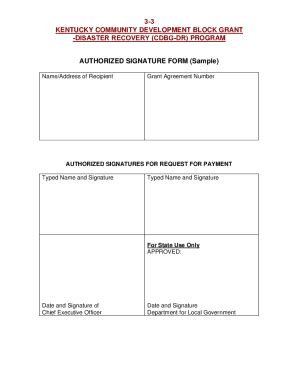 Fillable Online Kydlgweb Ky AUTHORIZED SIGNATURE FORM Sample Fax