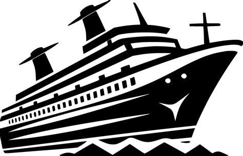 Cruise, Black and White illustration 43052592 Vector Art at Vecteezy