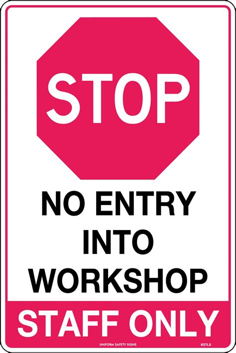 Safety Signs In A Workshop