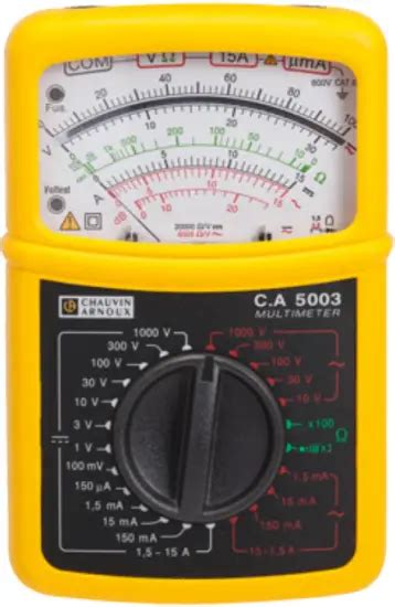 CHAUVIN ARNOUX CA 5003 Handheld Analog Multimeter User Manual