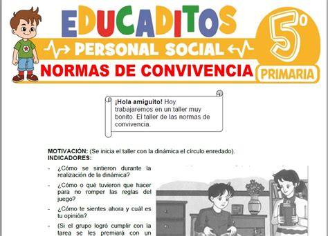 Normas De Convivencia Para Quinto De Primaria Educaditos