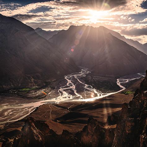 rivers confluence, Himachal pradesh, India. [1350*1350] [OC ...