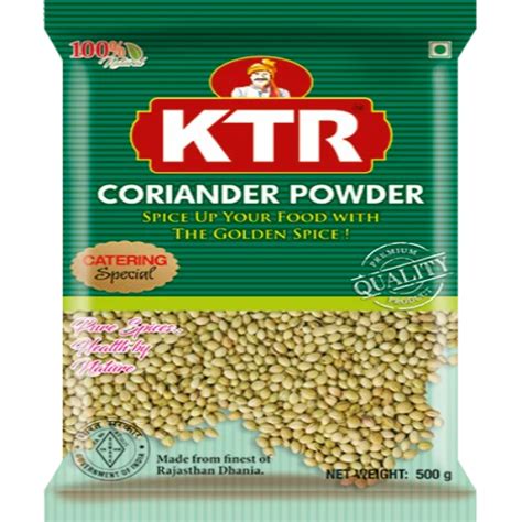 Dried Green 500g KTR Coriander Powder For Cooking At Rs 120 Pack In Guntur