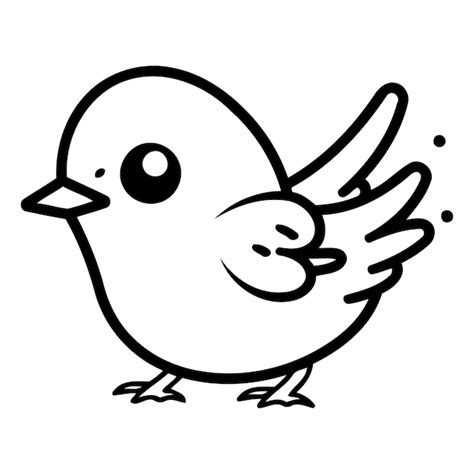 Icon D Oiseau De Dessin Anim Mignon Illustration Vectorielle D Un