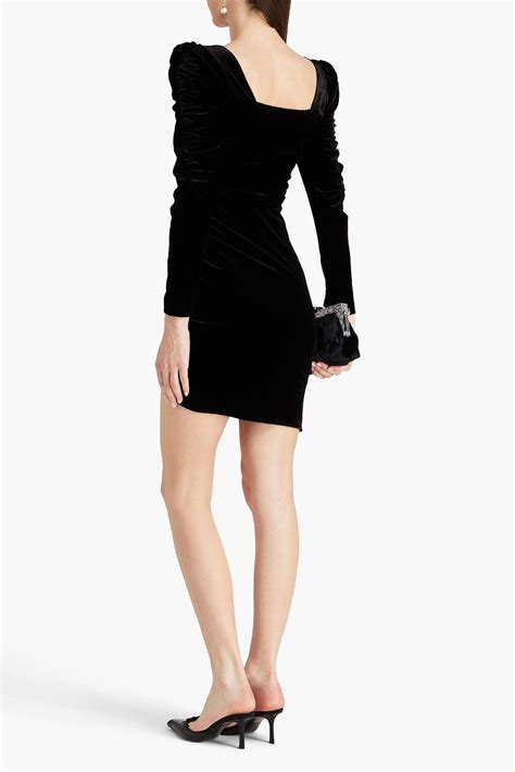 Veronica Beard Toki Ruched Crushed Velvet Mini Dress The Outnet