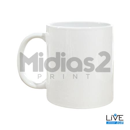 CANECA 325ML SUPER QUALITY RESINADA PRIMEIRA LINHA LIVESUB BRANCO