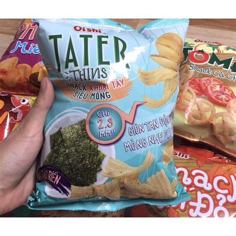 Mua Bim bim Oishi Tater Thins Snack Khoai Tây Sieu Mỏng Vị Tảo Biển 35g