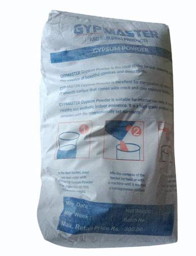 White Gypmaster Gypsum Powder Grade Technical Grade Packaging Size