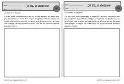 Je lis je dessine j associe CE1 Exercice évaluation révision