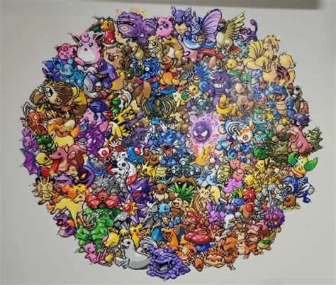 Pokémon fan creates a huge, beautiful mural using tiny beads