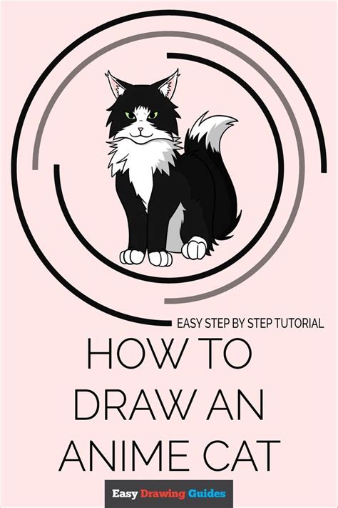 How To Draw An Anime Cat Easy Step By Step Tutorial Cat Drawing Tutorial Anime Cat Cat Drawing