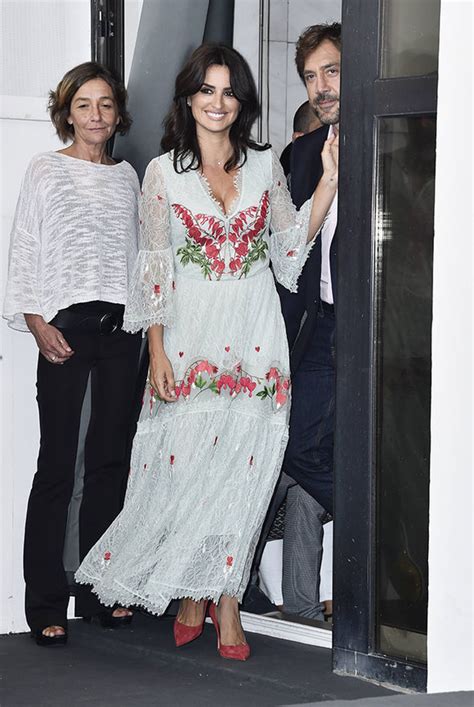 Penelope Cruz Displays EXTREME Cleavage As She Dons Boob Baring Dress In Venice Celebrity