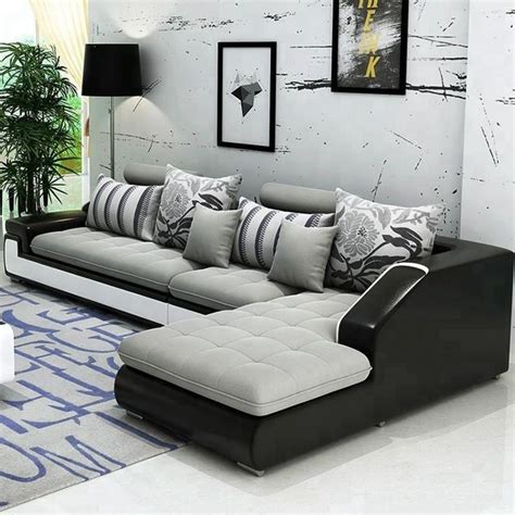 Modern L Shaped Corner Living Room Furniture | Living room sofa set, Luxury sofa design, Modern ...