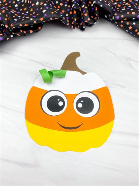 Candy Corn Pumpkin Craft For Kids [Free Template] Story - Simple ...