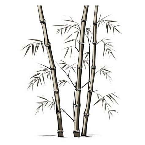 Premium Photo | Vintage Style Bamboo Sketch Vector Illustration