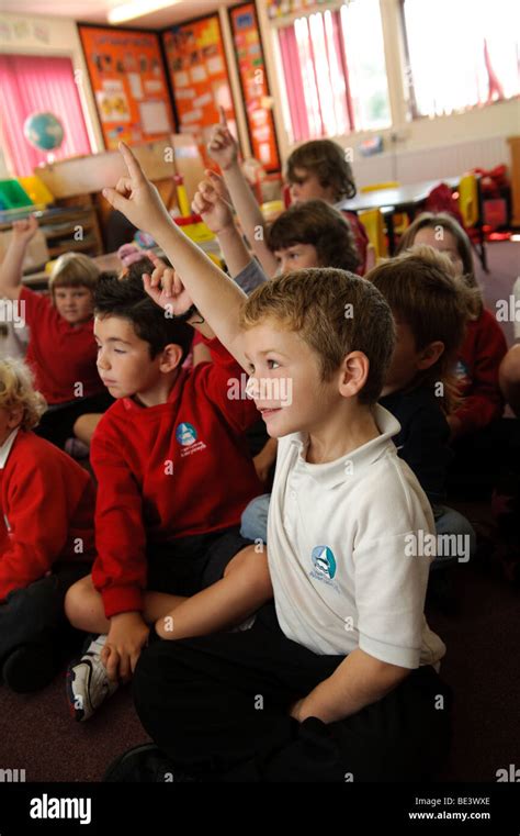 Year 3 Young Children In A Welsh Language Medium Primary School Wales