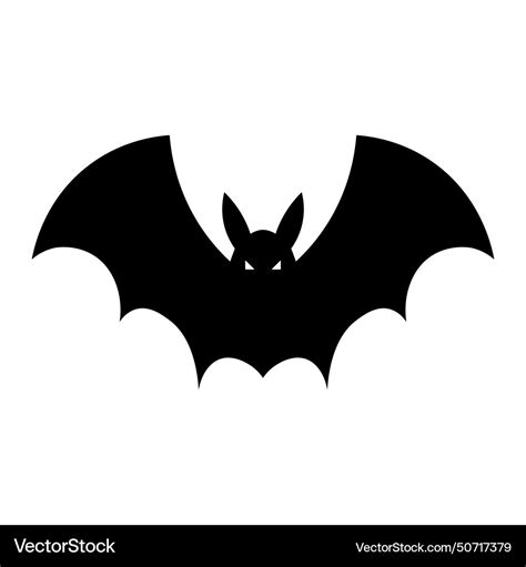 Black Bat Icon On White Background Royalty Free Vector Image