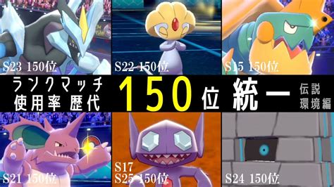 【ポケモン剣盾】ランクマ使用率歴代「150位」のポケモンたちと戦う。新たな可能性を開拓したい世界線 Youtube