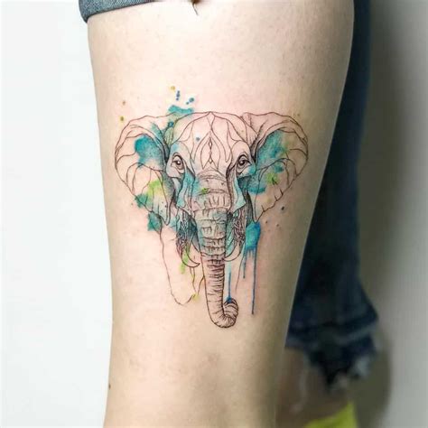 African Elephant Tattoo