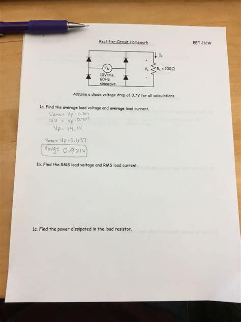 Solved Find The Average Load Voltage And Average Load Chegg