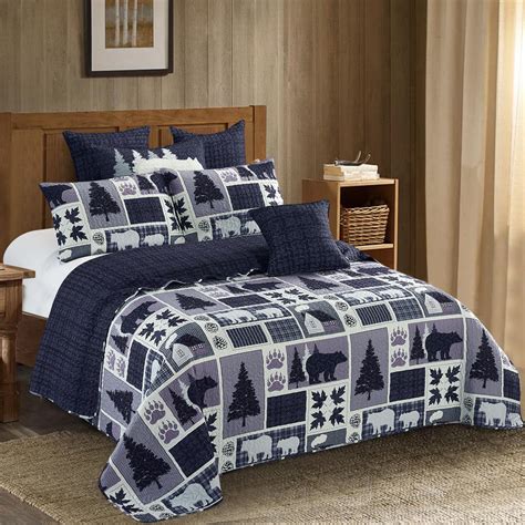 Amazon Virah Bella 3 Piece King Lodge Quilt Bedding Set Buffalo