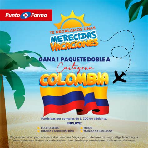 Hondureños podrán ganar un viaje a Colombia gracias a Punto Farma