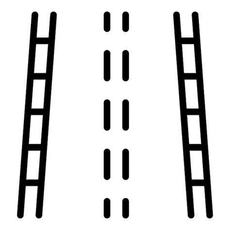 premium vector ladder  shown  black  white