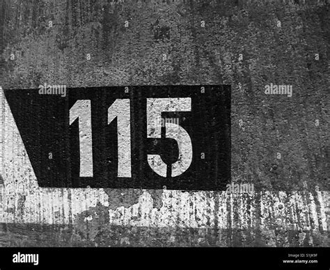 Number 115 Hundred Fifteen Stock Photo Alamy