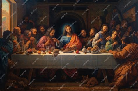 Premium Photo | The last supper is a painting by the author