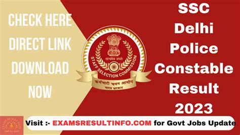 Delhi Police Constable Result Out Scorecard Merit List Check Now