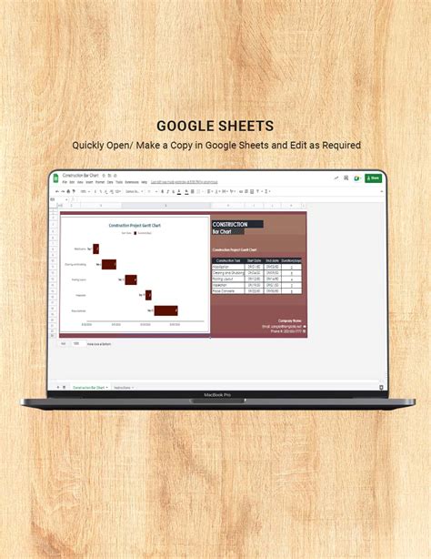 Construction Bar Chart - Google Sheets, Excel | Template.net