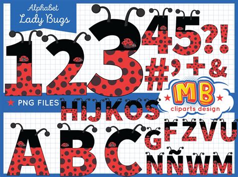 Ladybug Letters And Numbers Png Ladybug Alphabet Ladybug Etsy