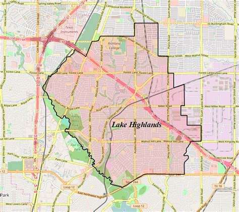 Image Location Map Of Lake Highlands Dallas