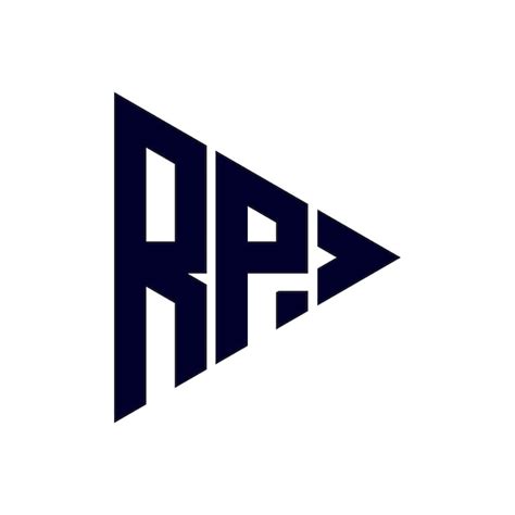 Diseño Del Logotipo De La Letra Rp Vector Premium