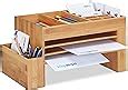 Relaxdays Schreibtisch Organizer Bambus Ablagesystem F B Ro