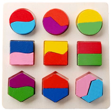 2021 Wooden Geometric Puzzles Baby Kids Toys Montessori Game Toys For ...