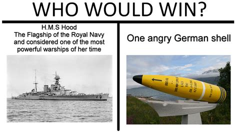 Hood Vs. Bismarck : r/HistoryMemes