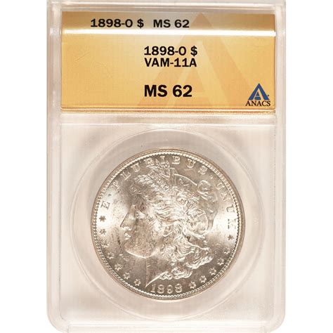 Certified Morgan Silver Dollar O Vam A Ms Anacs Golden Eagle