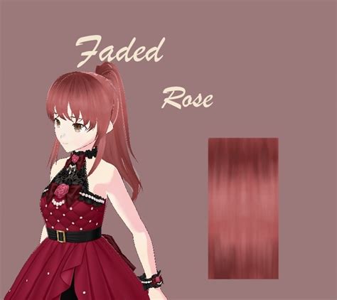 Faded Rose Hair Texture VRoid Darmangy BOOTH