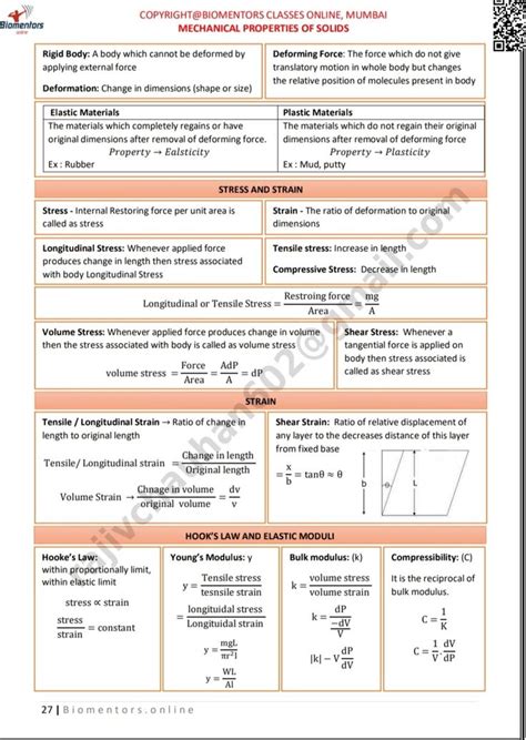 Mechanical Properties Of Solids