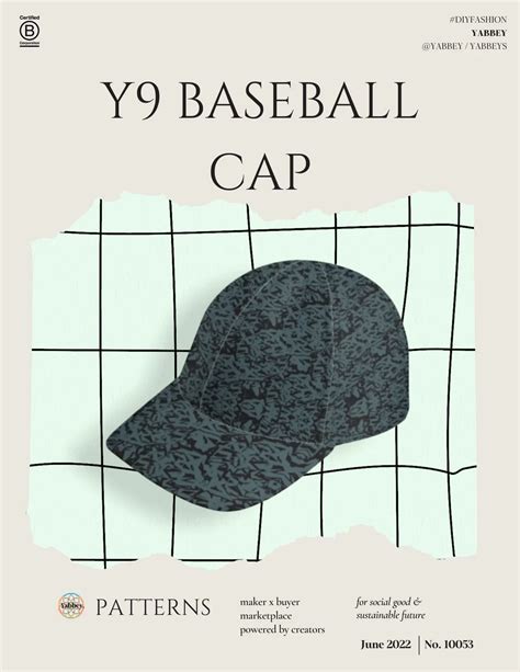 Baseball Cap Sewing Pattern