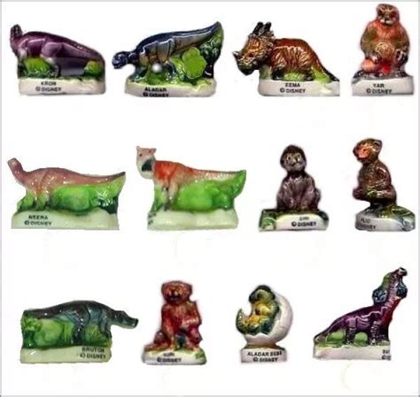 SÉRIE COMPLÈTE DE 12 fèves brillantes Dinosaures Disney 2001 EUR 7 00